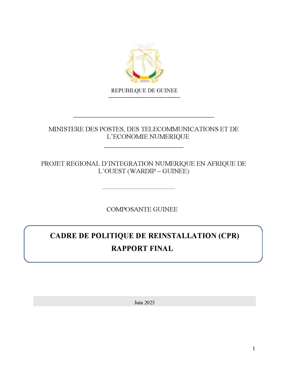 Rapport CPR WARDIP Guinée CEMED VF